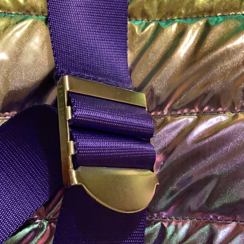 Top Trenz Metallic Puffer Backpack New Gem